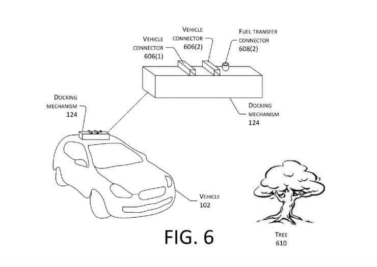 Amazon Drone Charging Cars