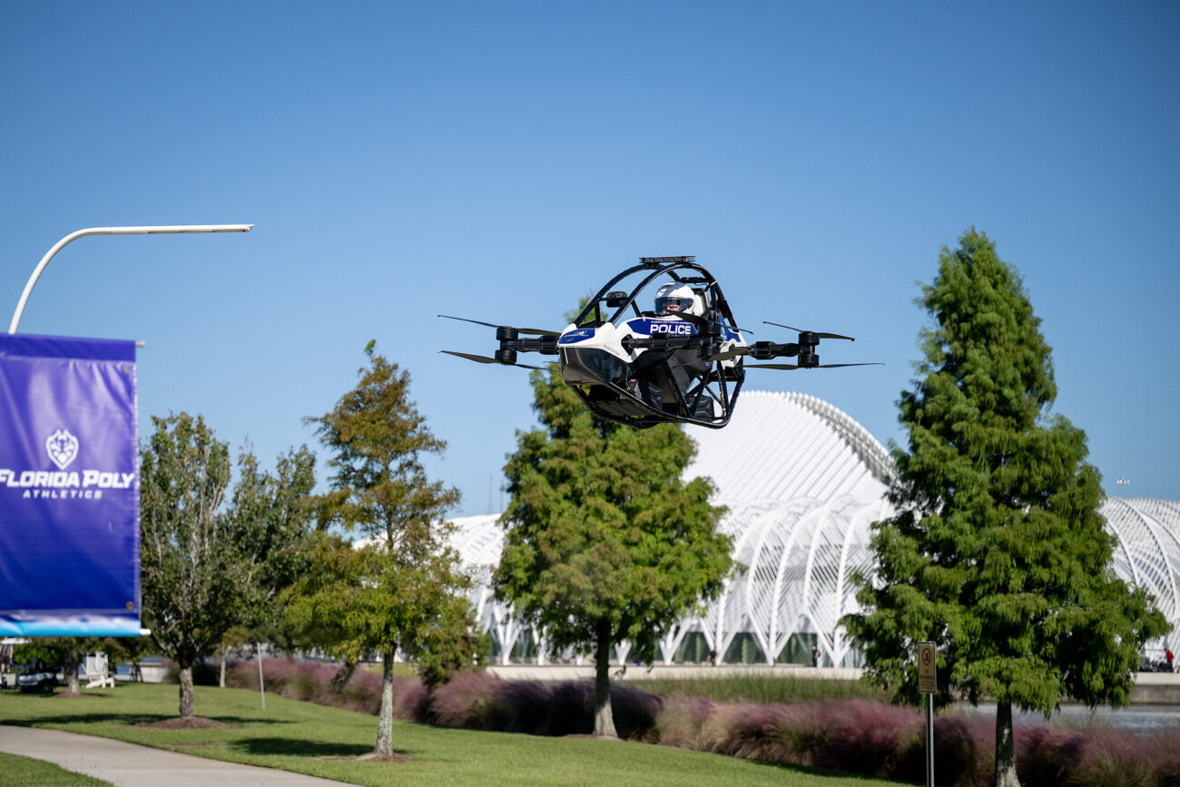 Florida Polytechnic University unveiled its new aerial police vehicle to be used by the University's police department.