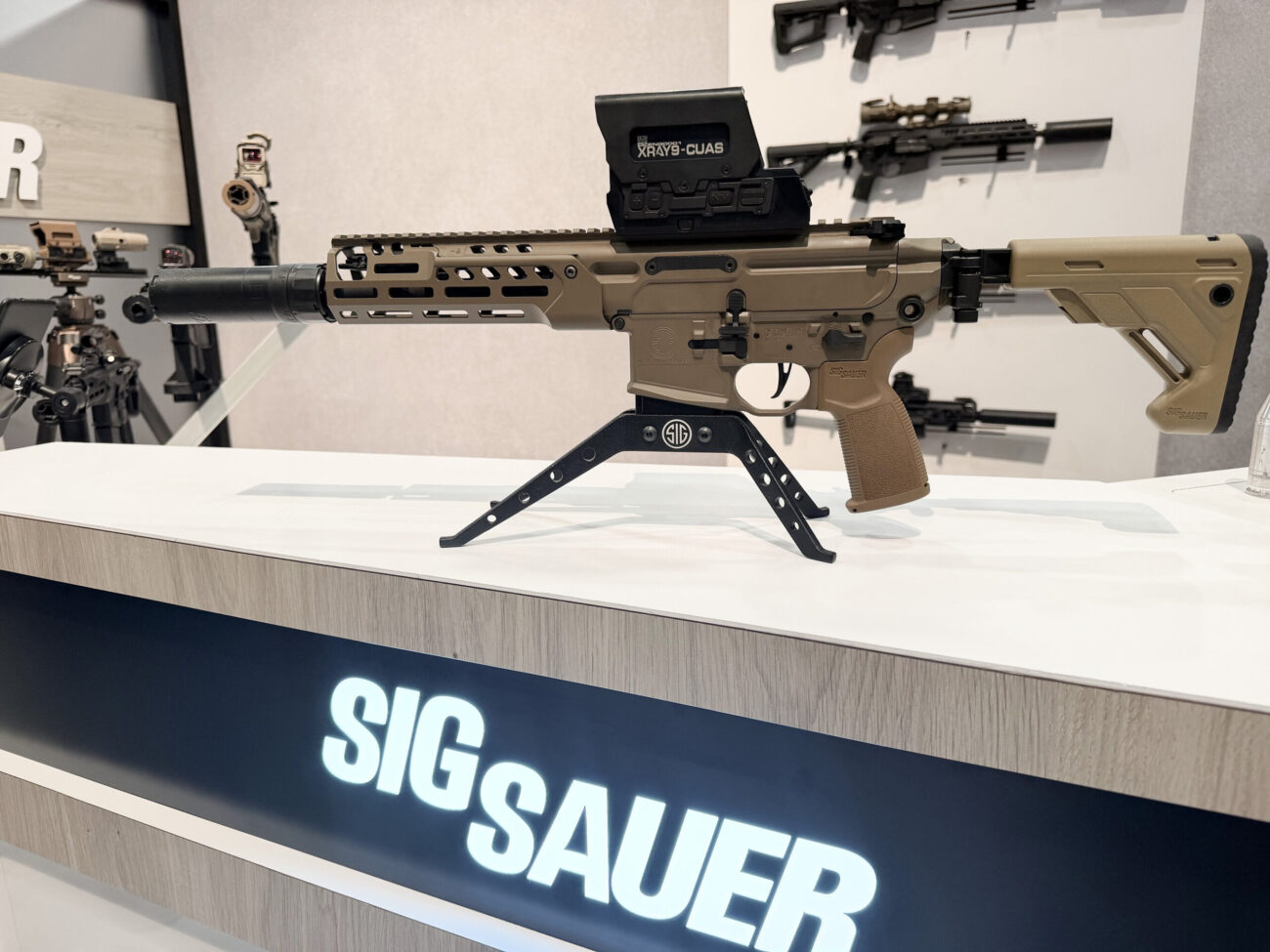 The SIG SAUER XRAY9-CUAS electro-optic unveiled at the Association of the United States Army (AUSA) trade show.